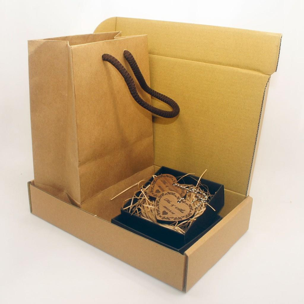 客製化胡桃木愛心鑰匙圈組-細節圖4