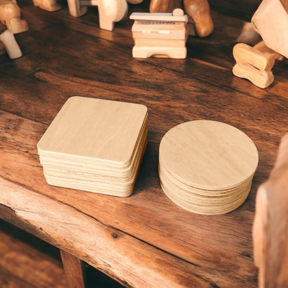 【碰世代設計】DIY木質杯墊/杯墊/蝶古巴特/木杯墊/烙畫/雷射雕刻/椴木杯墊/直噴素材/雷雕/木片-細節圖6