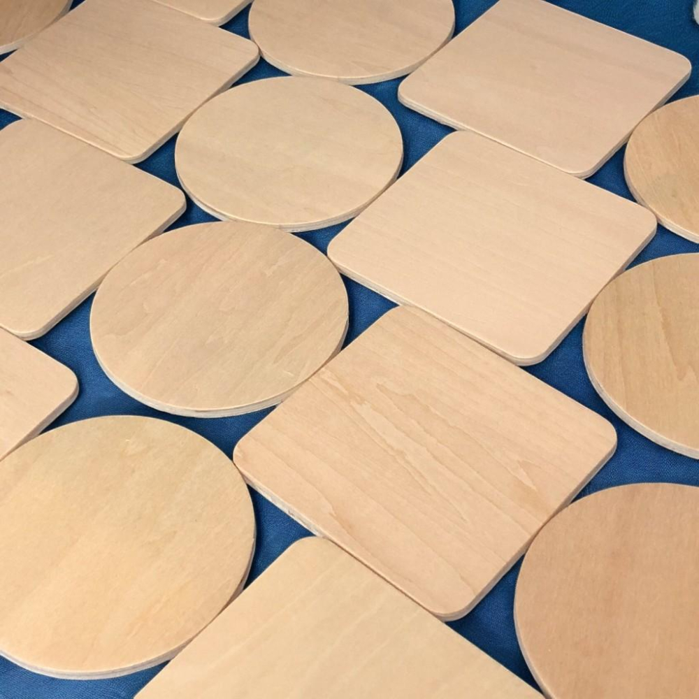 【碰世代設計】DIY木質杯墊/杯墊/蝶古巴特/木杯墊/烙畫/雷射雕刻/椴木杯墊/直噴素材/雷雕/木片-細節圖8