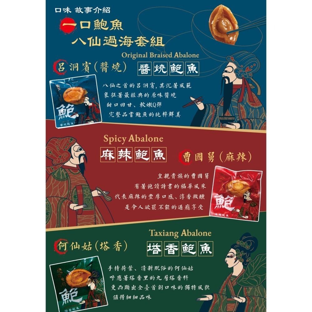 2025 台中市指定伴手禮-『一口鮑魚』八仙過海套組(綜合口味)-細節圖3