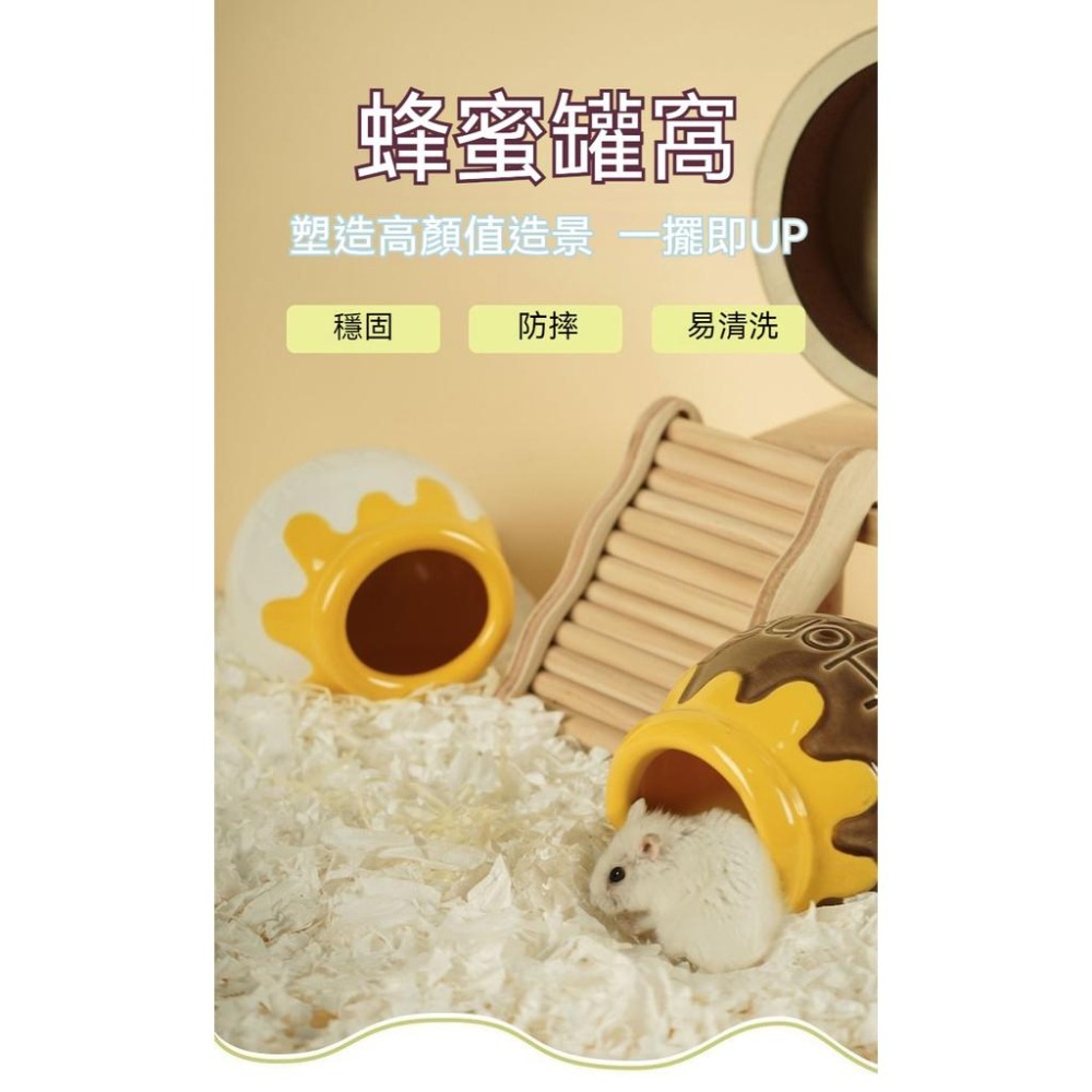 🐾台灣優選✨ 蜂蜜陶瓷窩 倉鼠陶瓷窩 陶瓷倉鼠窩 倉鼠陶瓷屋 倉鼠窩 倉鼠睡窩 倉鼠陶瓷 倉鼠躲避屋 倉鼠 倉鼠造景-細節圖7