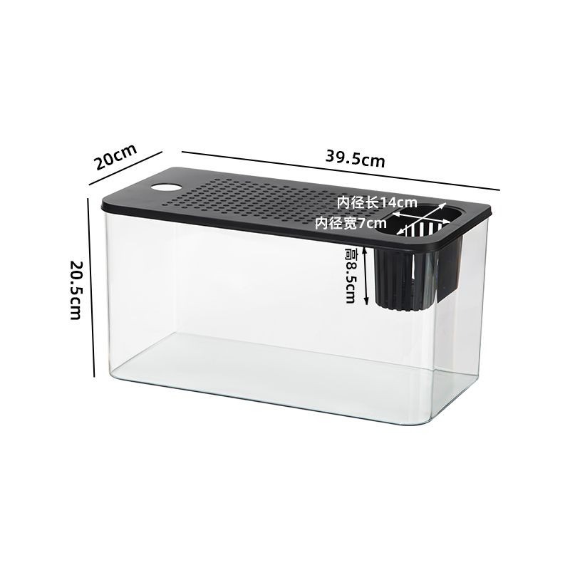 🐾台灣優選 金魚缸 壓克力魚缸 生態魚缸 魚缸水族箱 魚缸 水族箱 塑膠魚缸 桌面魚缸 透明魚缸 水族用品-規格圖9