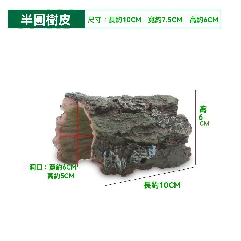 🐾台灣優選✨ 仿真樹皮 爬蟲樹 爬寵躲避屋 爬蟲躲避屋 守宮躲避屋 守宮屋 守宮窩 爬蟲躲避 爬蟲造景 爬蟲用品-規格圖9