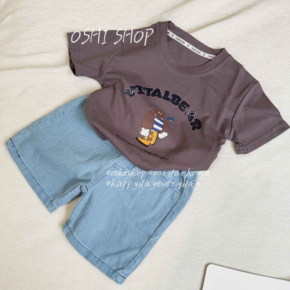 60953 字母B街頭潮童牛仔短褲-細節圖2