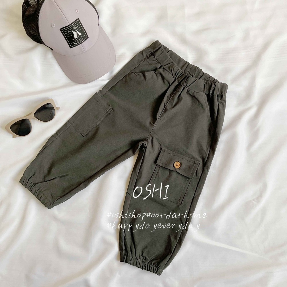 986010 雙色大口袋工裝褲-細節圖3