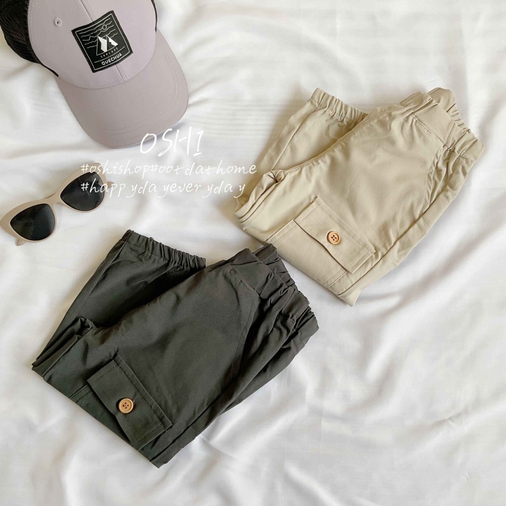 986010 雙色大口袋工裝褲-細節圖5