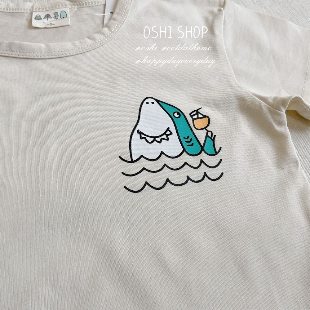 511019 衝浪鯊魚童趣T恤-細節圖5