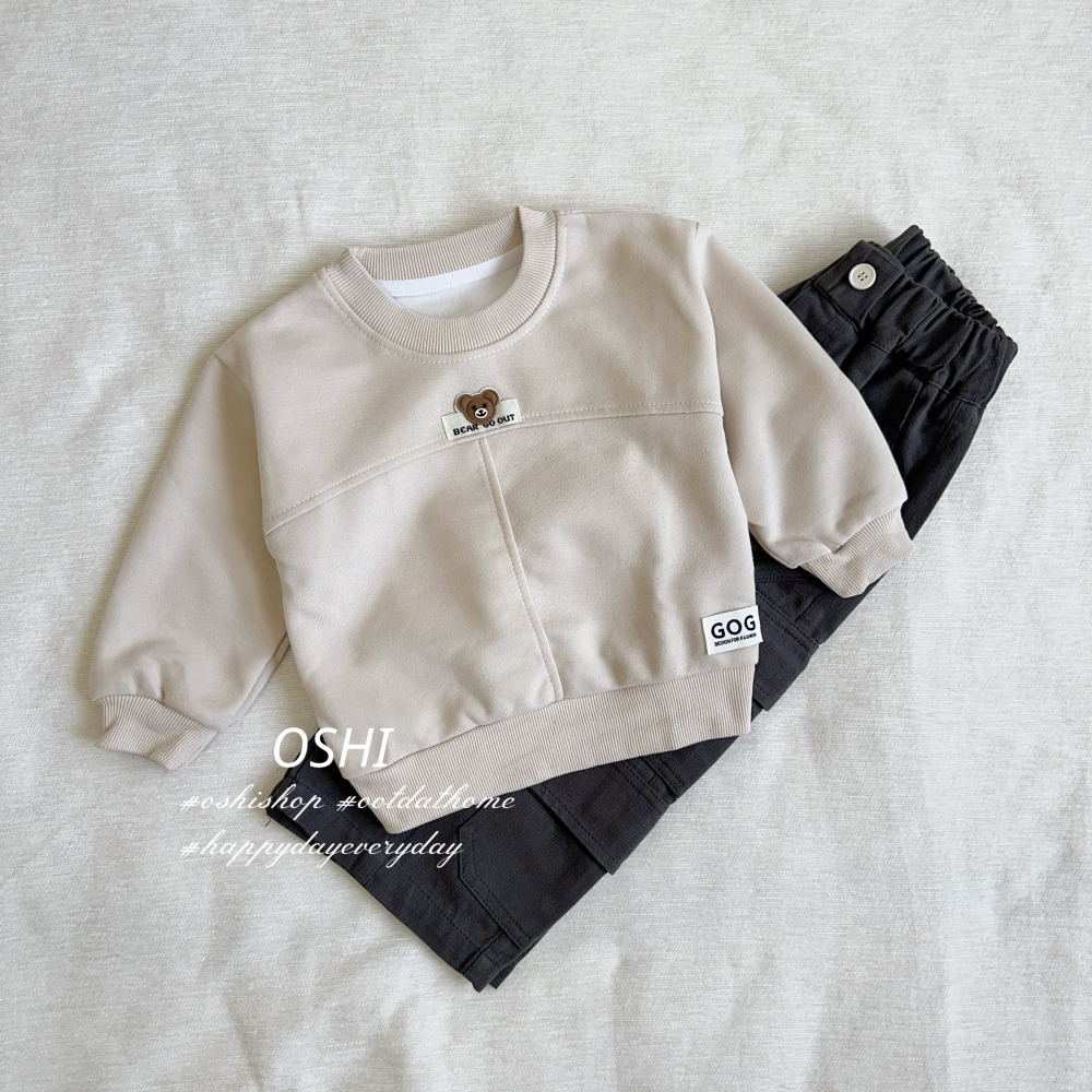 6585-1 小熊布標落肩上衣-細節圖2