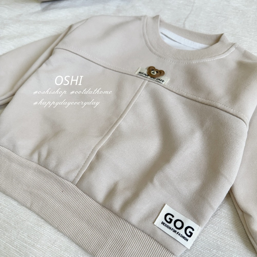 6585-1 小熊布標落肩上衣-細節圖3