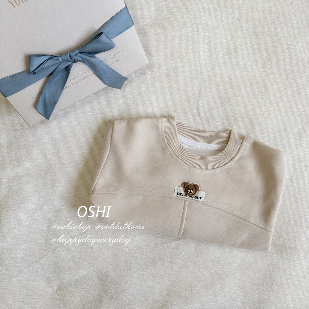 6585-1 小熊布標落肩上衣-細節圖4