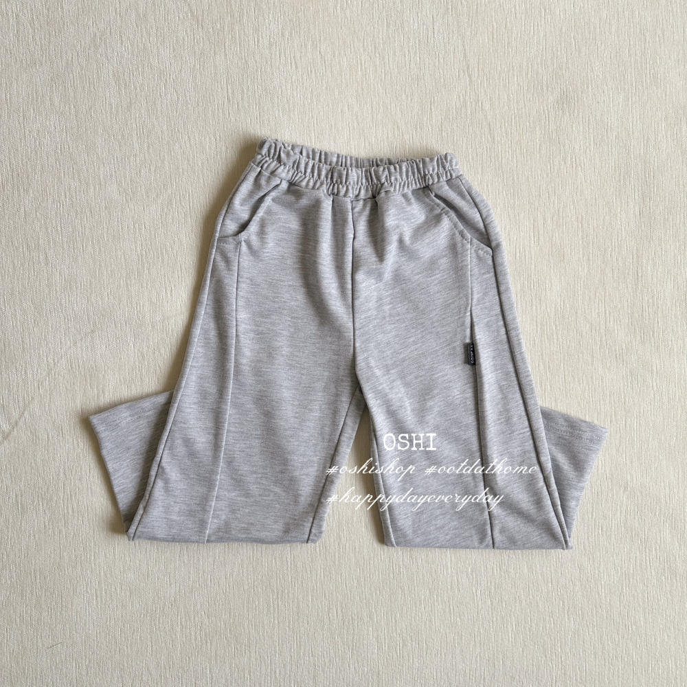 62365 麻花灰休閒寬褲-細節圖2