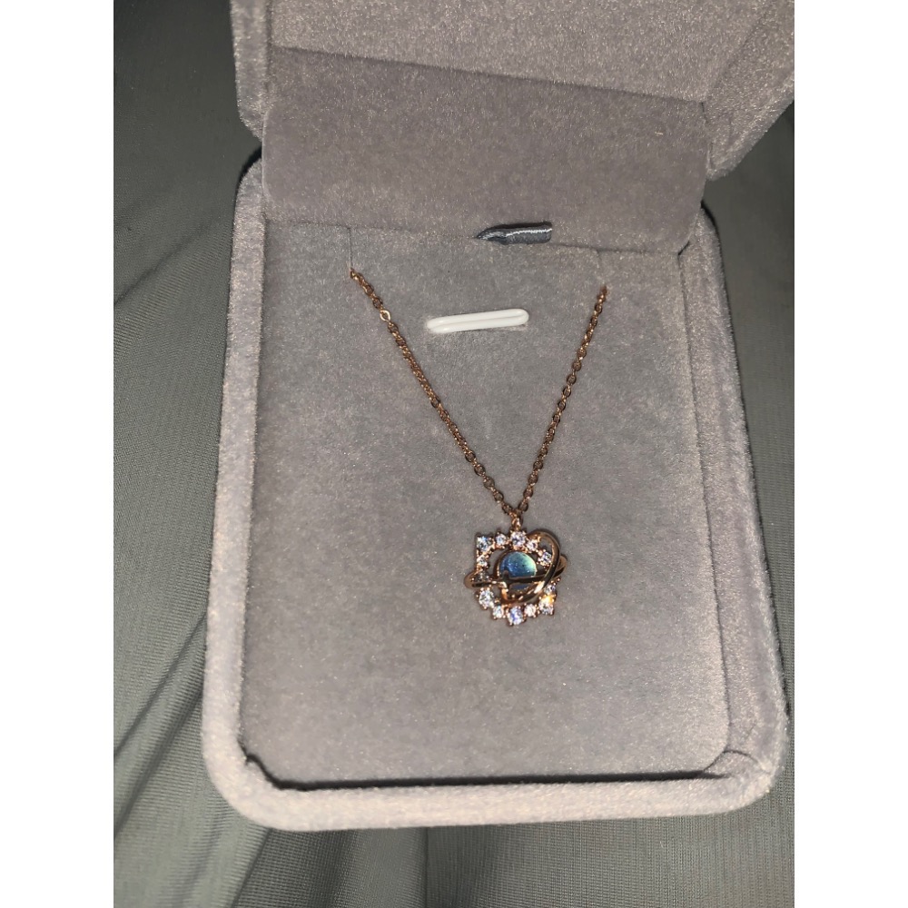 「SNOW&CHOMEL」925純銀項鍊 藍色夢幻星球項鍊 吊墜項鍊 女生項鍊 鎖骨鍊 十字鍊 項鍊 項鏈-規格圖5