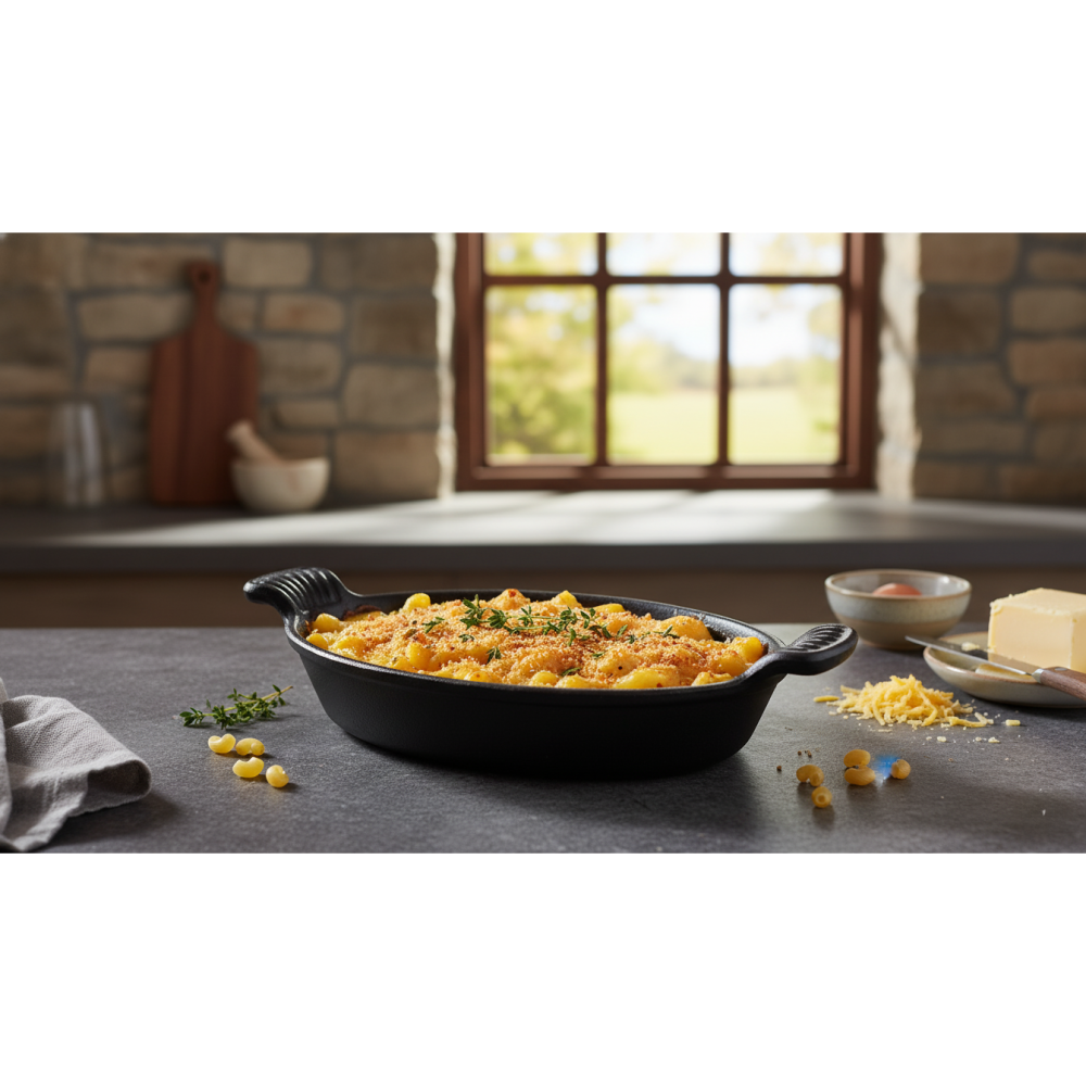 霧黑色琺瑯鑄鐵焗烤盤 換季大拍賣-細節圖2