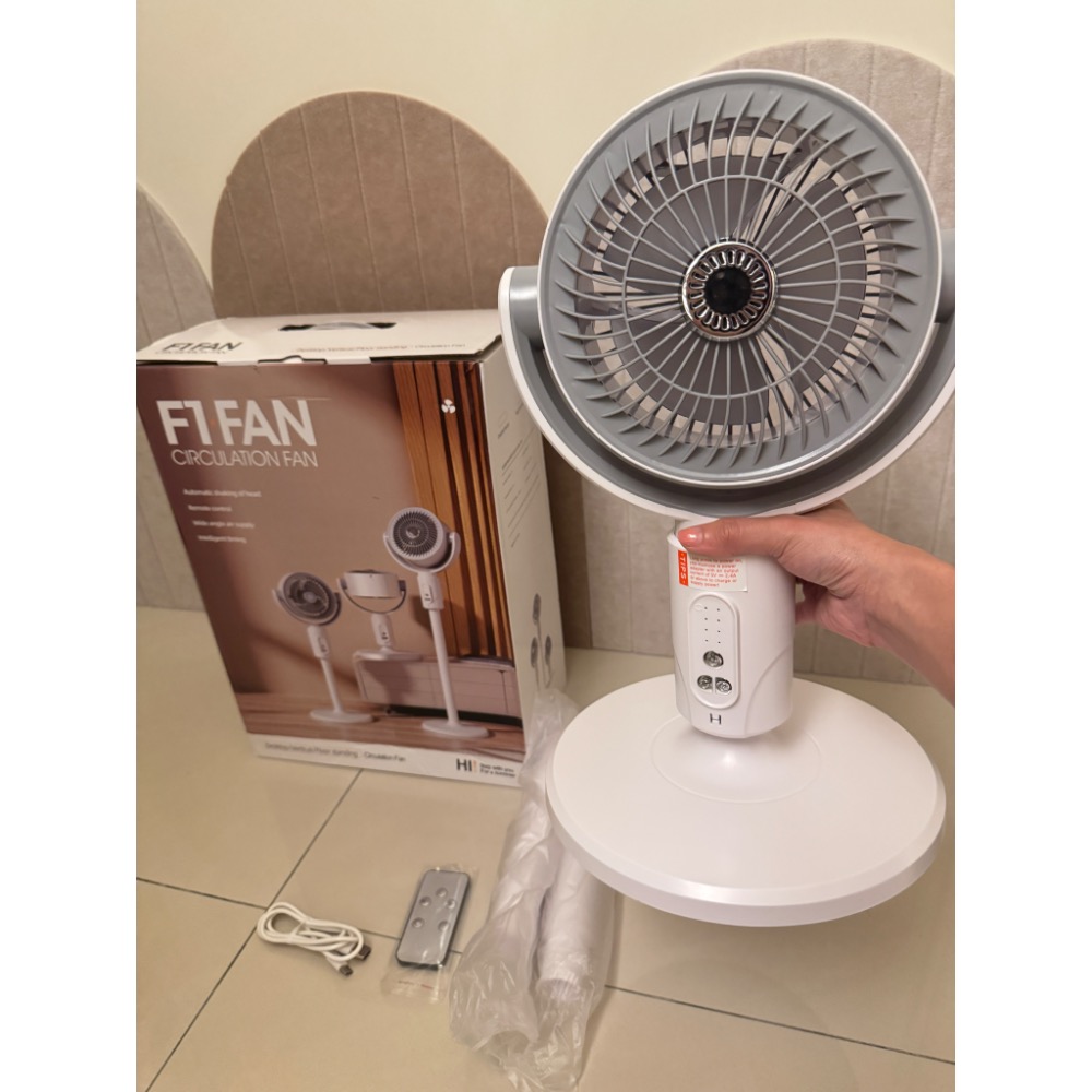 輕巧 桌立/地立🔥靜音循環扇 Type-C充電➕插電款-細節圖3