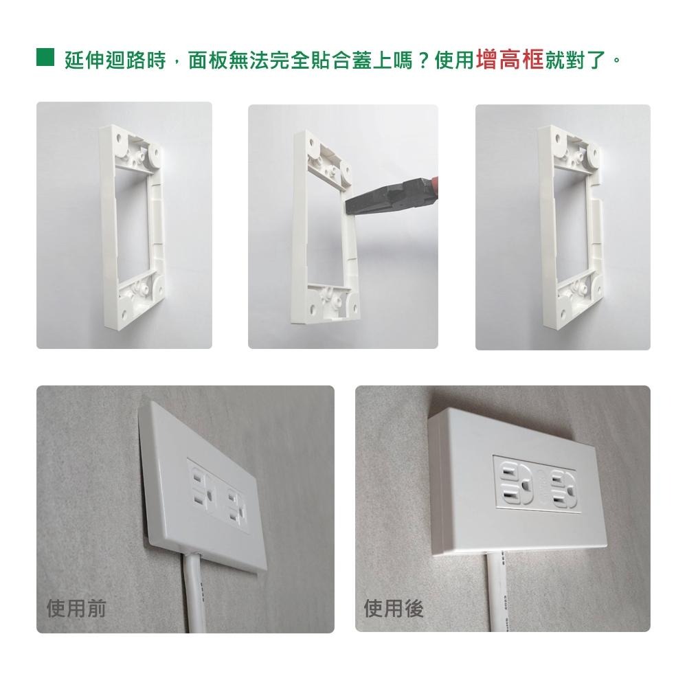 樹榮電工 一連增高框 插座增高框 接線盒增高框 明盒框 增高框 接線盒 一連明盒 SZ-6004W (含發票)-細節圖6