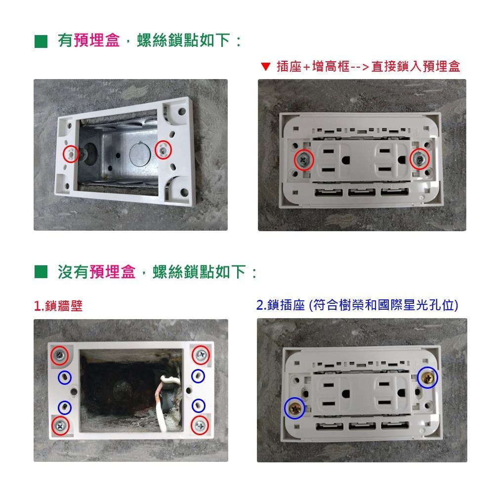 樹榮電工 一連增高框 插座增高框 接線盒增高框 明盒框 增高框 接線盒 一連明盒 SZ-6004W (含發票)-細節圖7