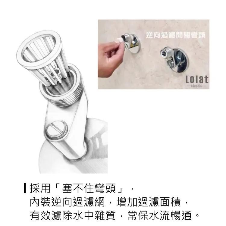 LOLAT 羅力 單槍小淋浴水龍頭 沐浴龍頭 日本進口陶瓷閥芯 大流量單段蓮蓬頭 台製 SNN1465H (含發票)-細節圖8