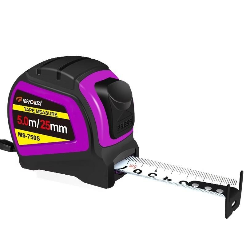 Topforza 拓伏銳 5米自鎖鋼捲尺 卷尺 鋼捲尺 自動捲尺 防摔捲尺 捲尺快扣 自動鎖 MS-7505 (含發票)-細節圖2