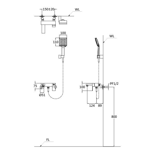 Caesar 凱撒 沐浴龍頭組 蓮蓬頭 淋浴龍頭 龍頭 浴室龍頭 廁所龍頭 浴室蓮蓬頭 花灑 S843C (含發票)-細節圖3