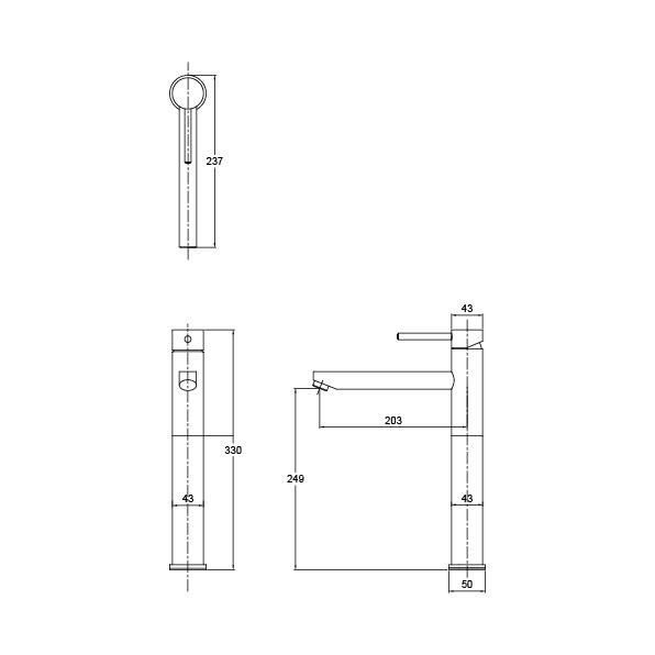 Caesar 凱撒衛浴 無鉛加長單孔面盆龍頭 單孔龍頭 單孔面盆龍頭 加長單孔龍頭 B211CL B211C (含發票)-細節圖3