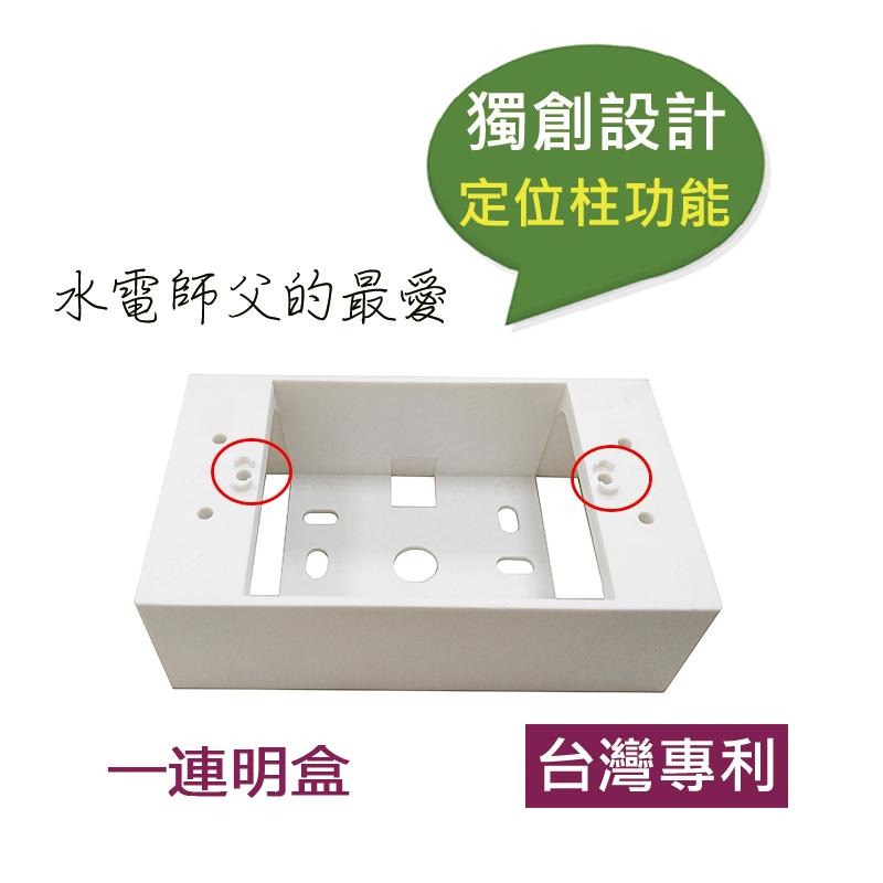SUZONE 樹榮電工 一連明盒 明BOX 開關盒 插座盒 塑膠盒 接線盒 台灣製造 1P 面板用 一體成型 (含發票)-細節圖2