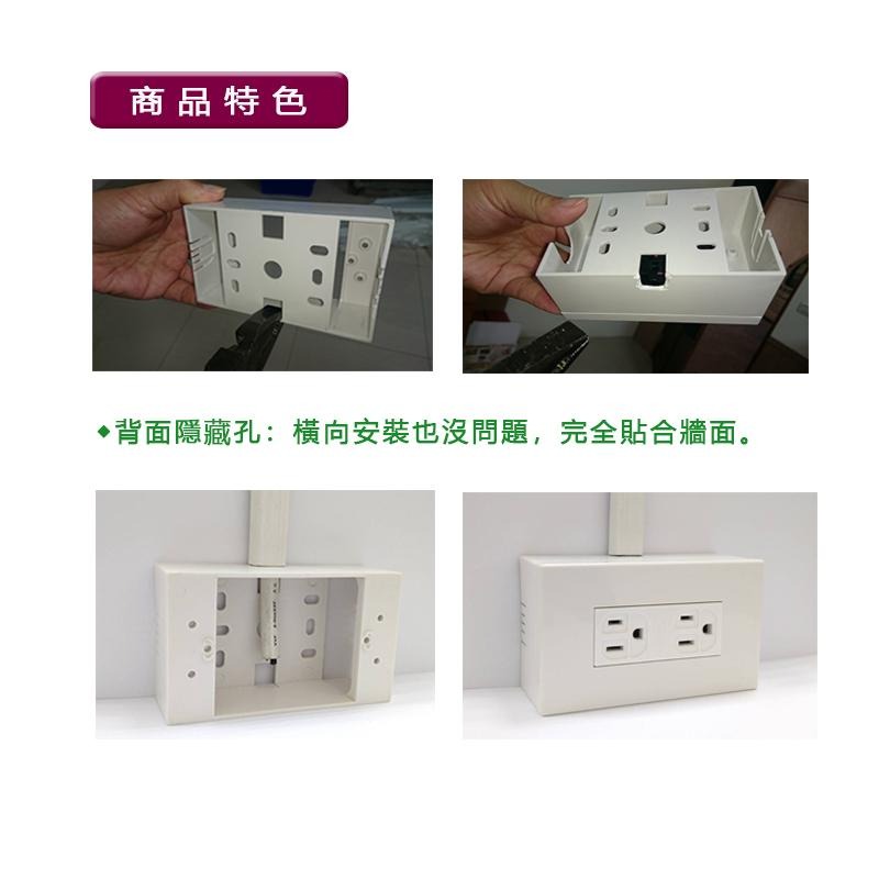 SUZONE 樹榮電工 一連明盒 明BOX 開關盒 插座盒 塑膠盒 接線盒 台灣製造 1P 面板用 一體成型 (含發票)-細節圖6