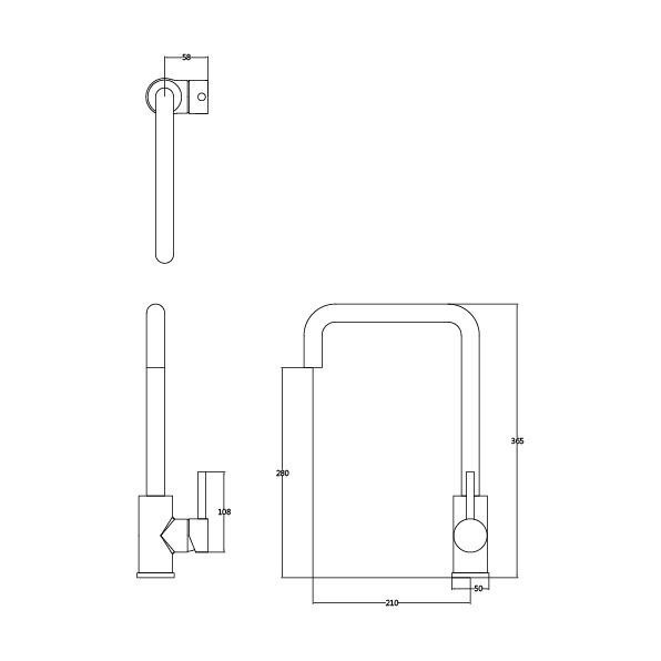 Caesar 凱撒 不銹鋼立式廚房龍頭 不鏽鋼材質 廚房龍頭 檯面龍頭 防噴濺起泡器 K1015S (含發票)-細節圖3