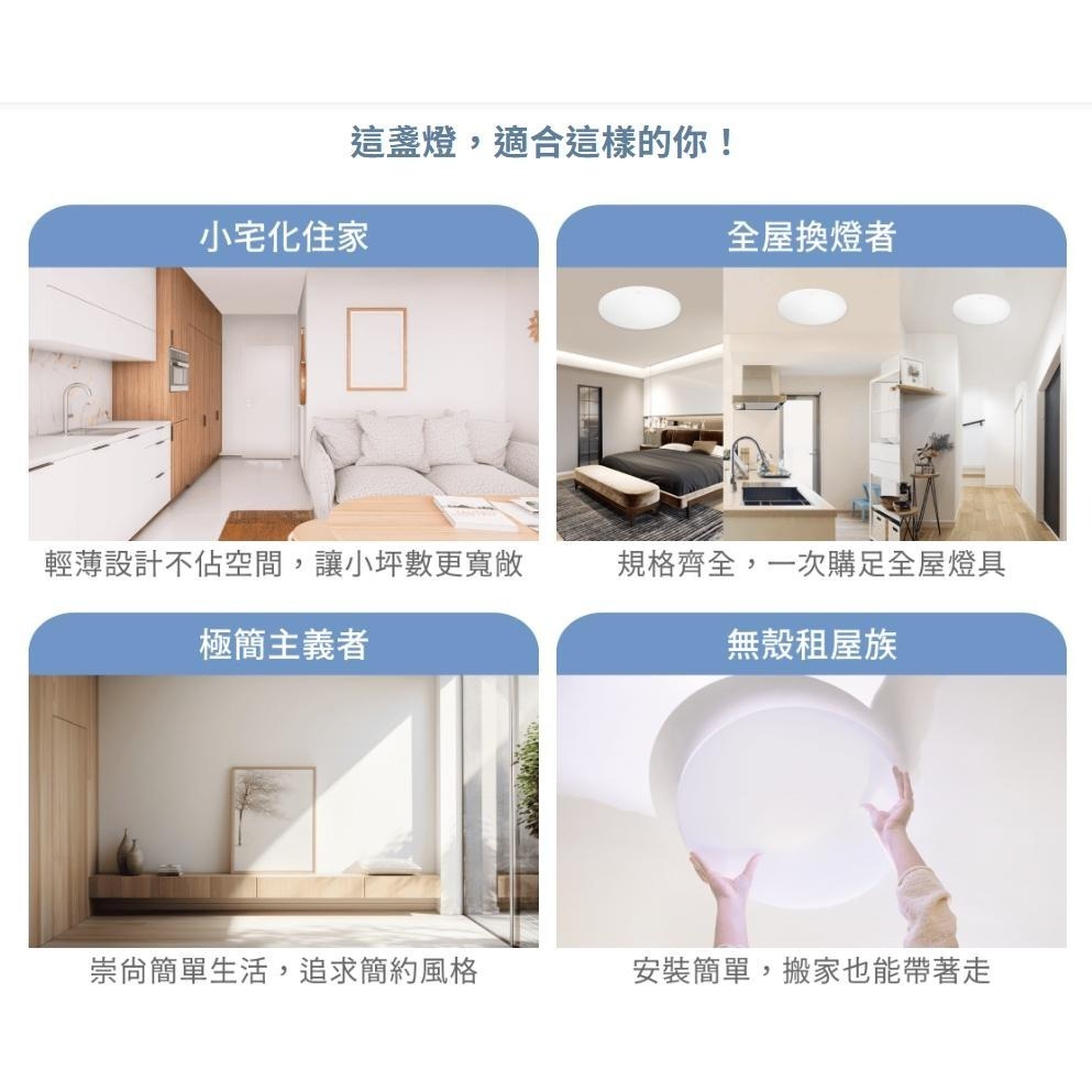 舞光 雲朵 12W 16W 30W 50W 雲朵 LED 薄型吸頂燈 吸頂燈 附快速接頭 (含發票)-細節圖4