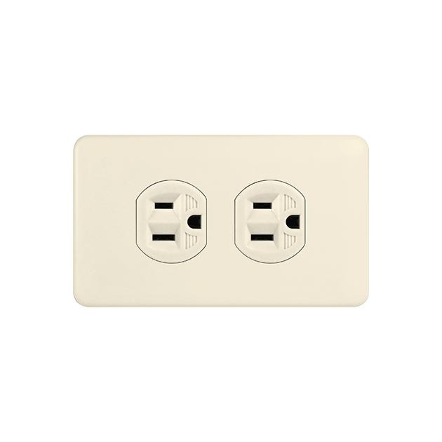 三晰電工 中一 鎖線式電鍋雙插座 (125V) 牙色 電鍋插座 聯蓋系列 3.5絞線 JY-1001 (含發票)-細節圖2