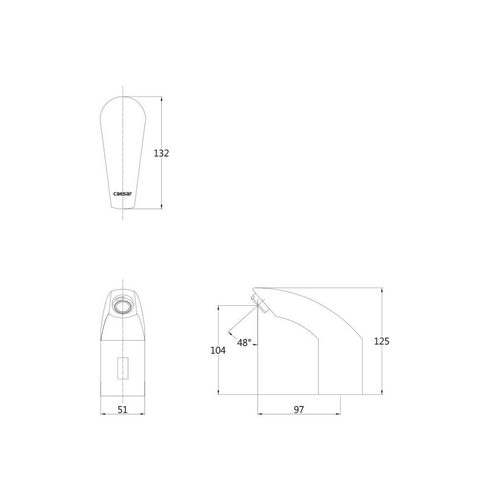 Caesar 凱撒衛浴 單冷水自動感應龍頭(全配) A723 A723DC (含發票)-細節圖3