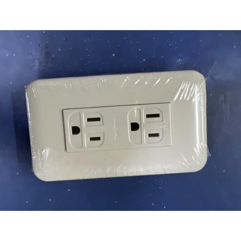 三晰電工 中一電工 接地雙插座 接地插座 聯蓋插座 插座 三孔插座 中一插座 JY-10061 (含發票)-細節圖3