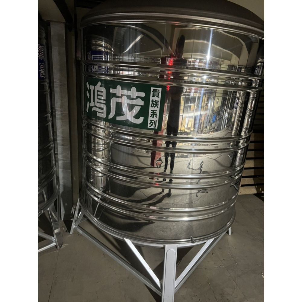 鴻茂HMK 貴族系列 不鏽鋼水塔 1.5頓 2頓 3頓 厚0.5-0.6mm 立式 不鏽鋼水塔附腳架 ST水塔(含發票)-細節圖2
