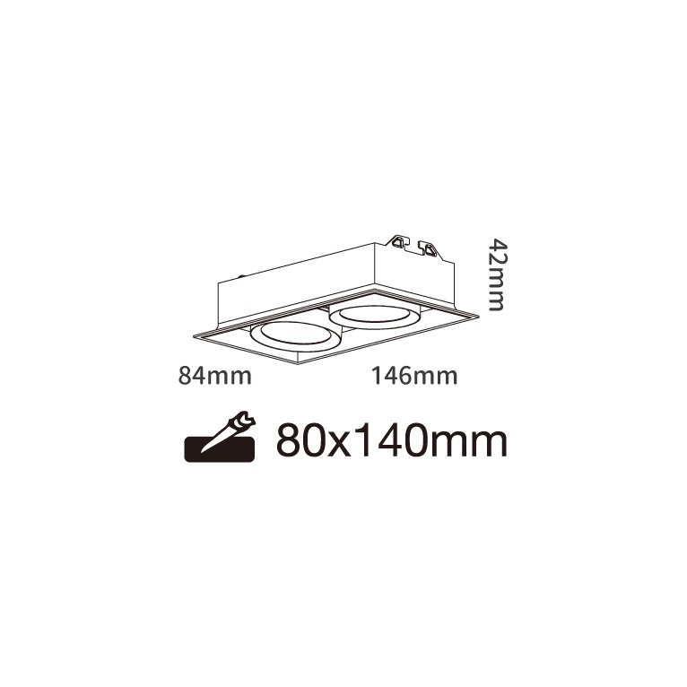 舞光 可擺角方型崁燈 單燈 雙燈 三燈 輕薄精巧 LED崁燈 嵌燈 D-25135W (含發票)-規格圖8
