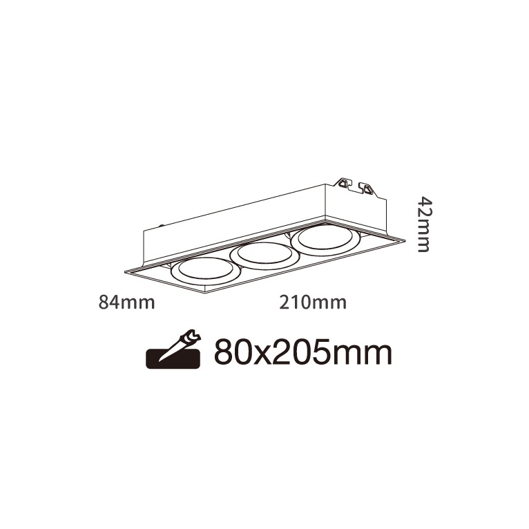 舞光 可擺角方型崁燈 單燈 雙燈 三燈 輕薄精巧 LED崁燈 嵌燈 D-25135W (含發票)-規格圖8
