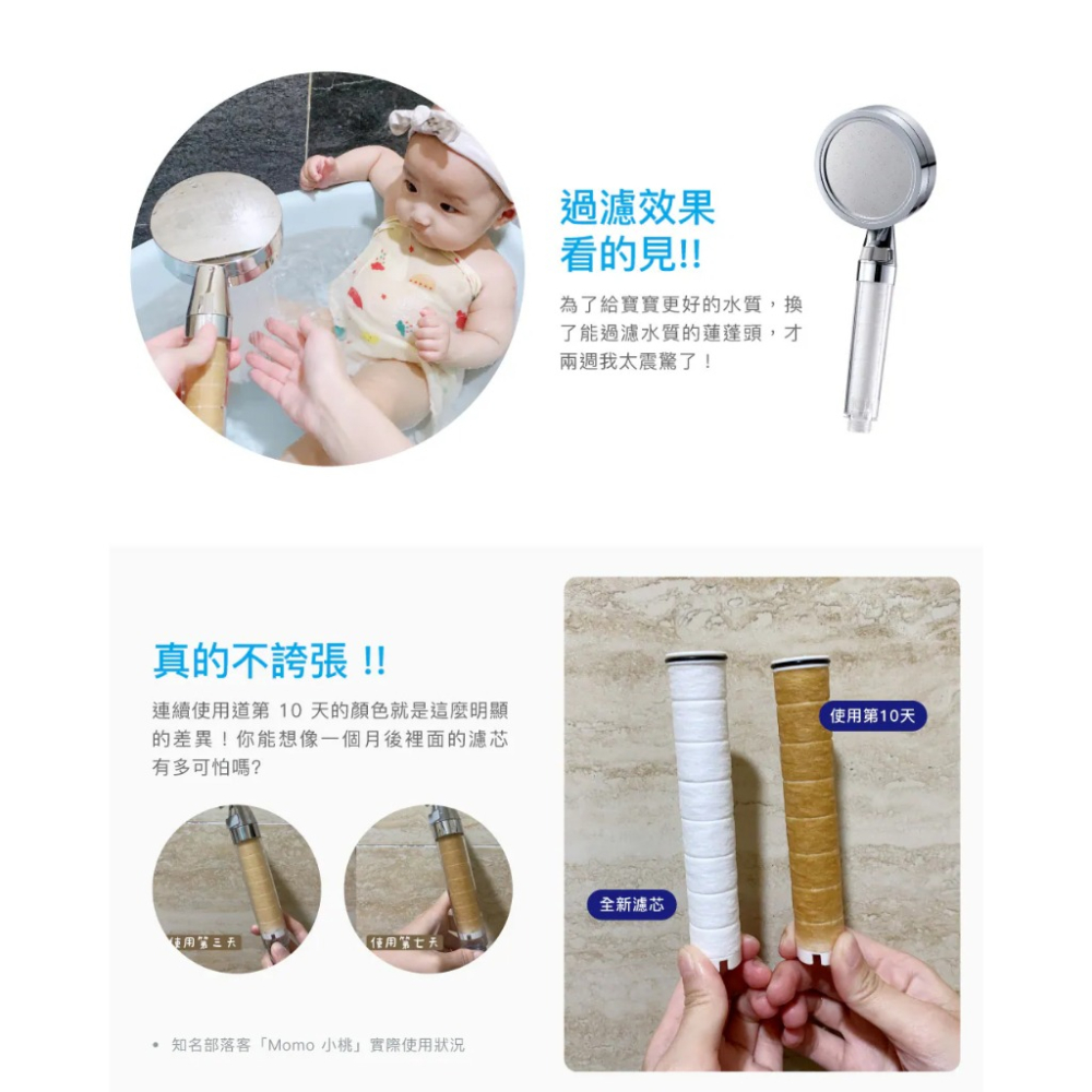 Caesar 凱撒 銀色極淨純水蓮蓬頭 雙層過濾 水柱柔和 呵護肌膚 SH217 (滿額贈)-細節圖2