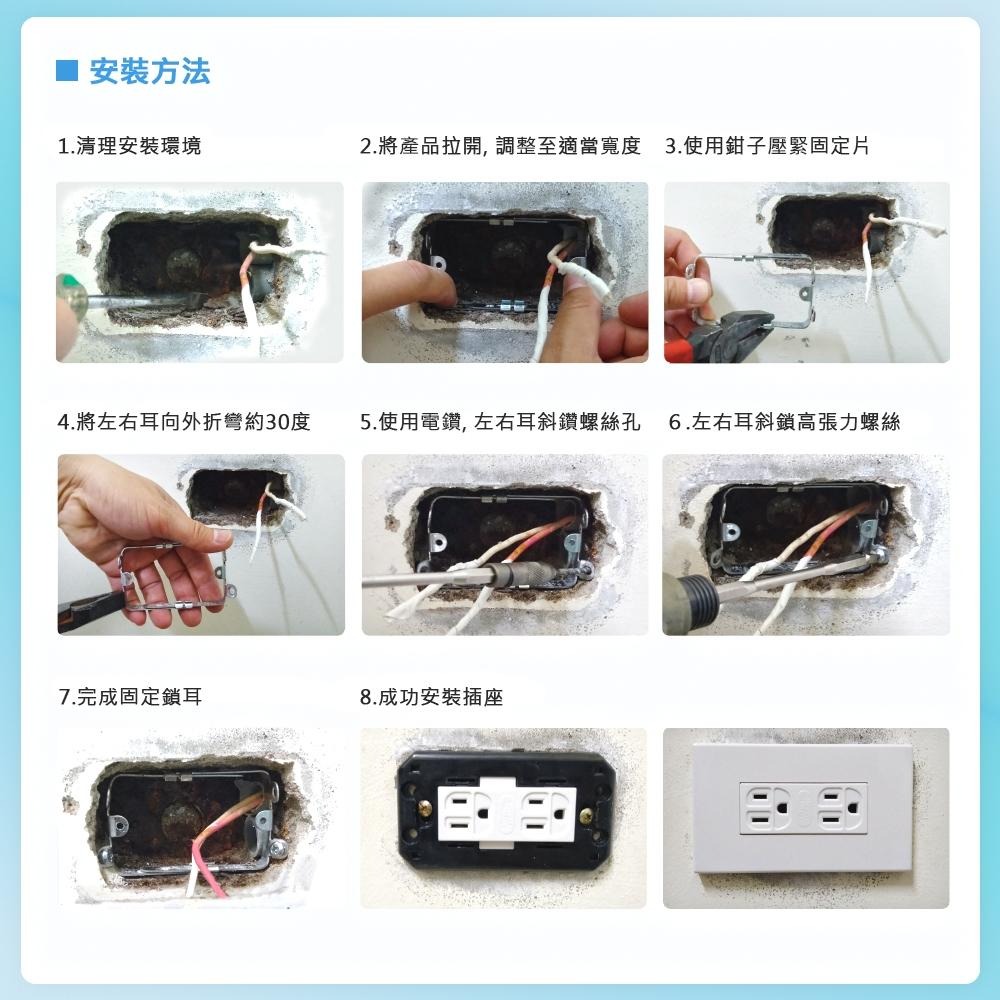 樹榮電工 斷耳救星 斷耳固定座 可伸縮 鎖耳 開關插座 暗盒修復器 SZ-7006 (含發票)-細節圖3