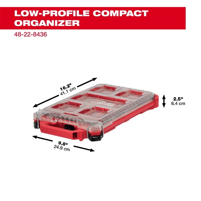Milwaukee 美沃奇 配套分類收納箱 PACKOUT 整理小物品 IP65密封 48-22-8430 (含發票)-細節圖3