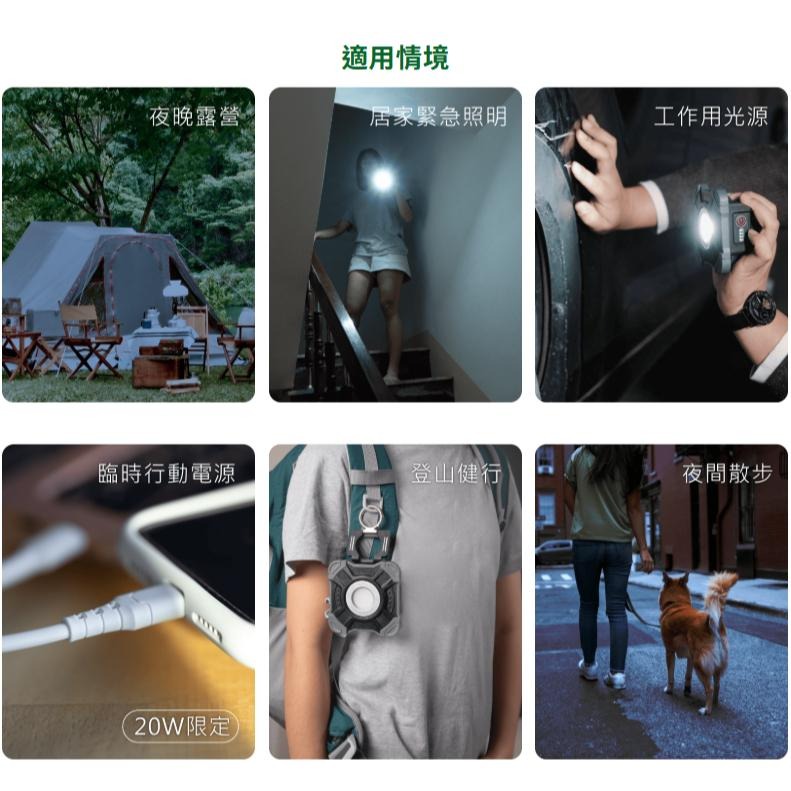 舞光 LED 手持工作燈 露營燈 登山燈 探照燈 扣環設計 防塵防水 USB孔 支援TypeC充電 (含發票)-細節圖4
