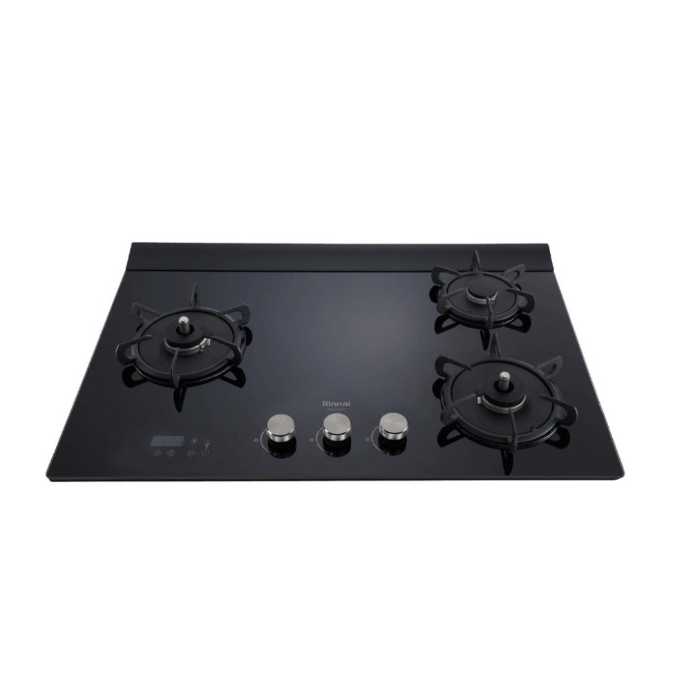 Rinnai 林內 檯面式緻溫玻璃三口爐 多段定溫 瓦斯爐 黑玻 不鏽鋼 RB-A3760G(BR) (含發票)-細節圖5