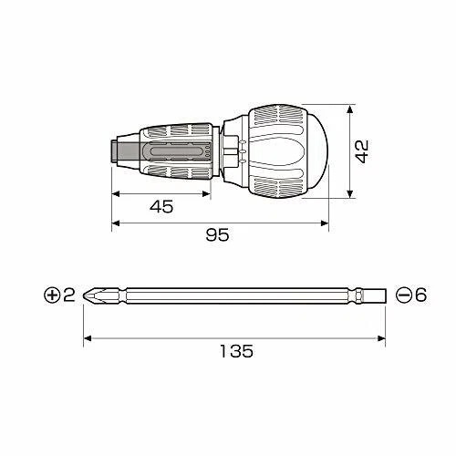 ANEX 72齒替換棘輪起子 棘輪起子 正反轉可切換 可替換起子頭 397-D (含發票)-細節圖8