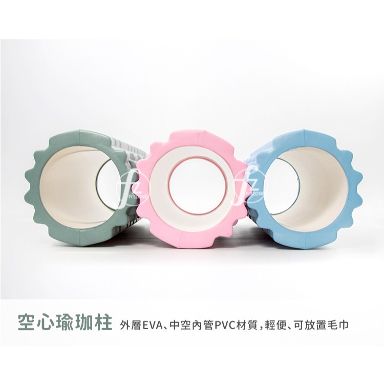 【EVA／硬度60D】空心瑜珈柱33公分／EVA顆粒／瑜珈滾輪／指壓瑜珈棒／按摩滾輪／顆粒／狼牙棒滾筒／瑜珈滾筒-細節圖6