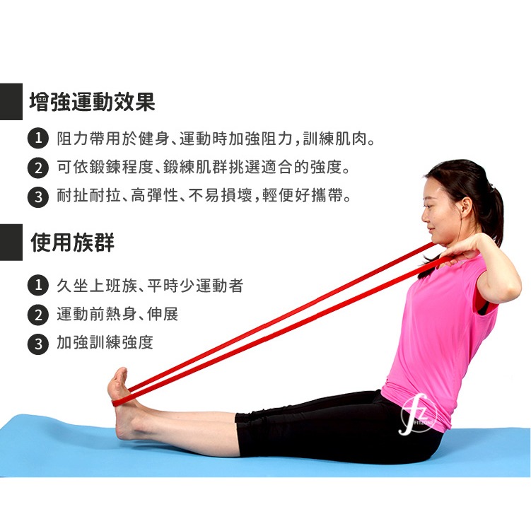 〔30~70LB〕寬2.2cm阻力帶/乳膠阻力繩/彼拉提斯帶/手足運動拉力-細節圖4