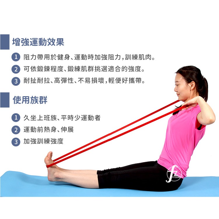 〔60~150LB〕寬6.4cm阻力帶/乳膠阻力繩/彼拉提斯帶/手足運動拉力-細節圖4