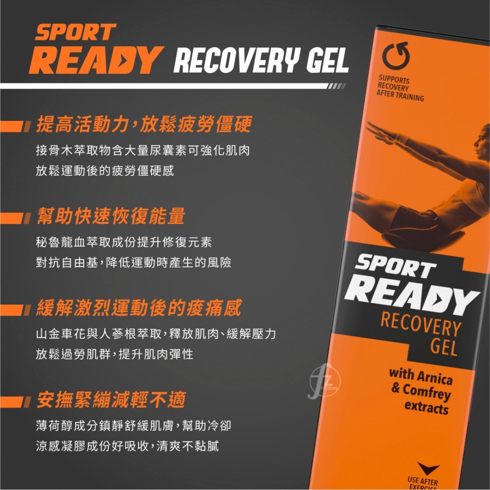 【Sport Ready】舒緩放鬆凝膠 100ml、15ml／舒緩凝膠／緩解痠痛／放鬆／安撫緊繃／運動保養-細節圖2
