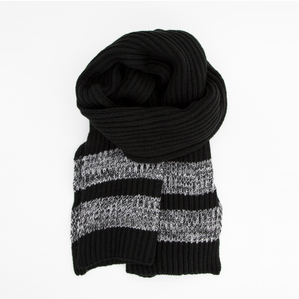 【秋冬保暖】混織白條紋針織圍巾／毛線圍巾／秋冬保暖／男性圍巾／男生圍巾／中性圍巾／父親節禮物／生日禮物／聖誕節交換禮物-細節圖6