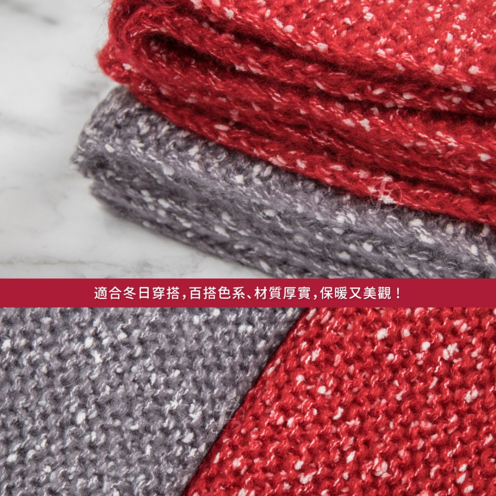 【秋冬組合】彩點紗毛帽&圍巾兩件組合／冬季保暖／馬海毛／兩件套／聖誕節／交換禮物-細節圖5