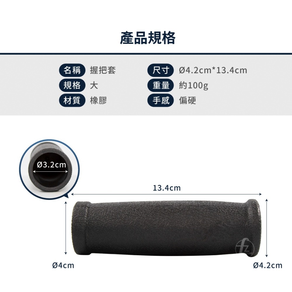 【孔徑3.2cm】台灣製握把套（二入一組）／器材握把／塑膠握把／配件／止滑握把套／重訓器材配件-細節圖2