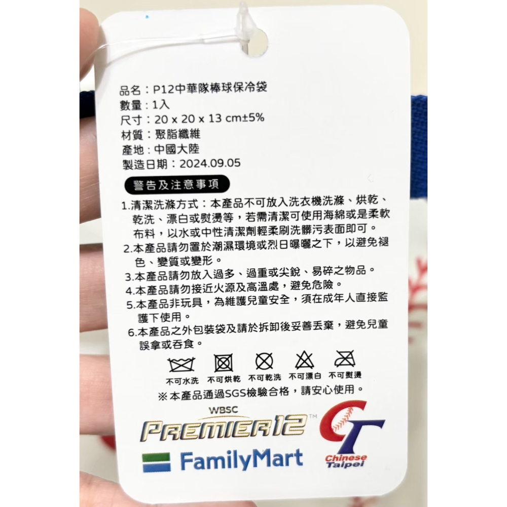 正版 中華職棒 中華隊棒球保冷袋-細節圖4
