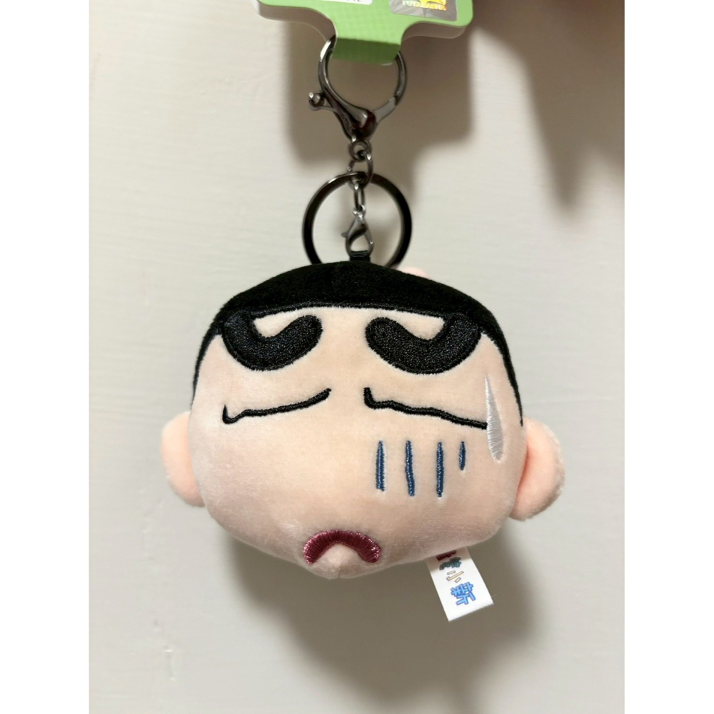 正版雷標 蠟筆小新 毛絨泡泡娃娃鑰匙圈-細節圖2