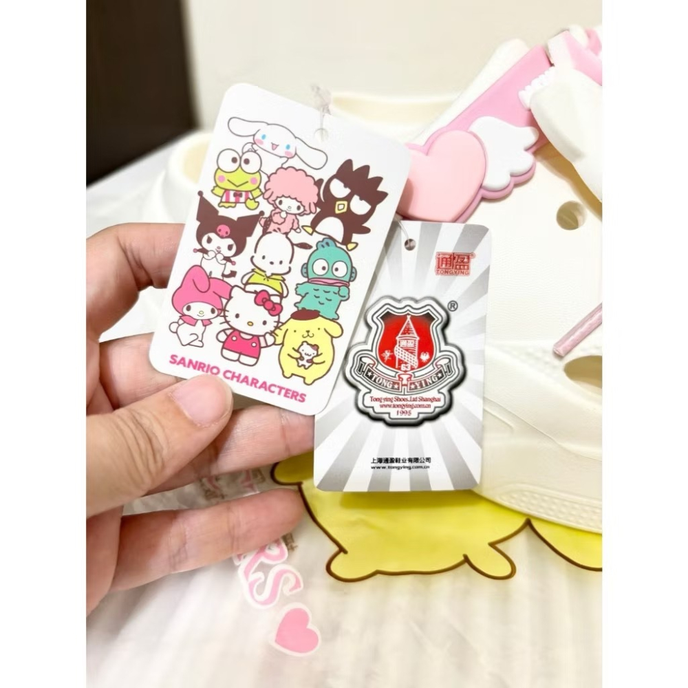 正版雷標 三麗鷗 酷洛米 kitty凱蒂貓 涼拖鞋 洞洞鞋-細節圖8